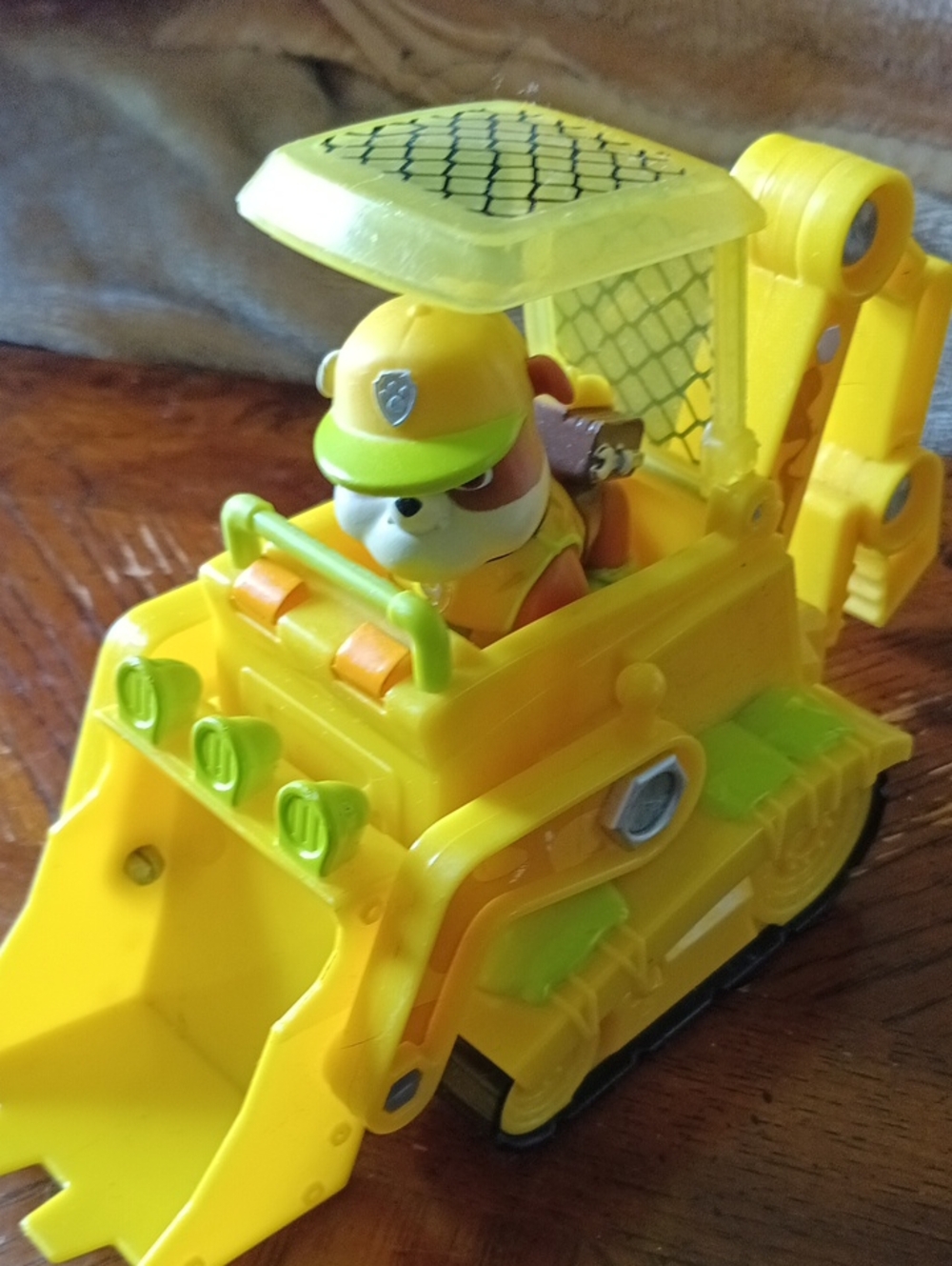 Paw Patrol Rubble Yellow & Lime Construction Digger Vehicle